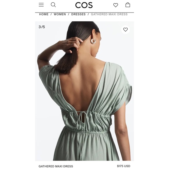 COS GATHERED MAXI DRESS - Picture 2 of 2